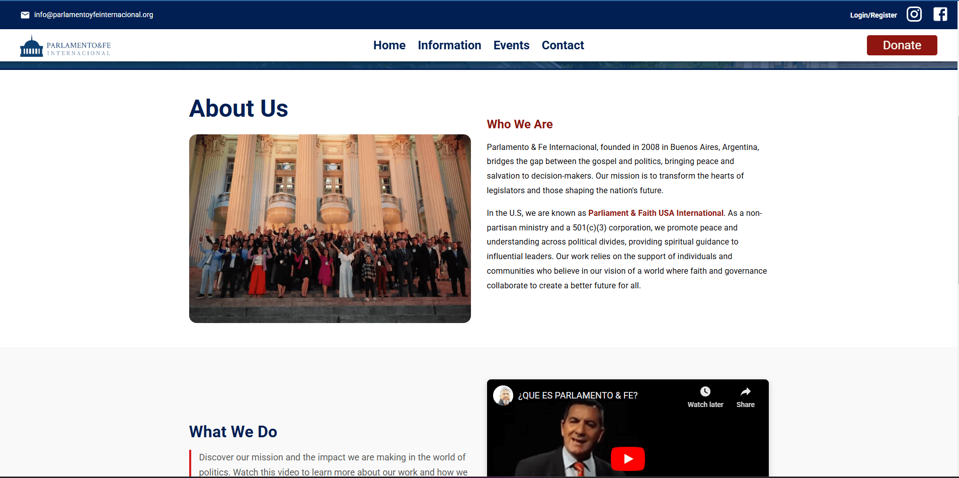 Slide 2 for Parlamento & Fe USA Internacional